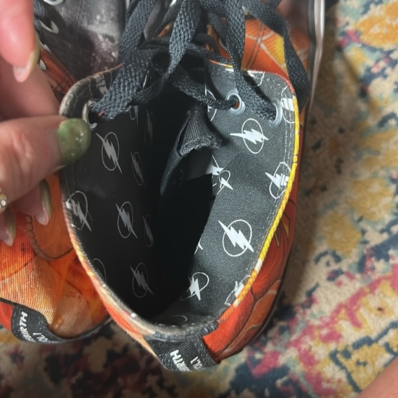 Men’s The Flash High-Top Converse Sneakers - Black and Orange - Picture 5 of 6